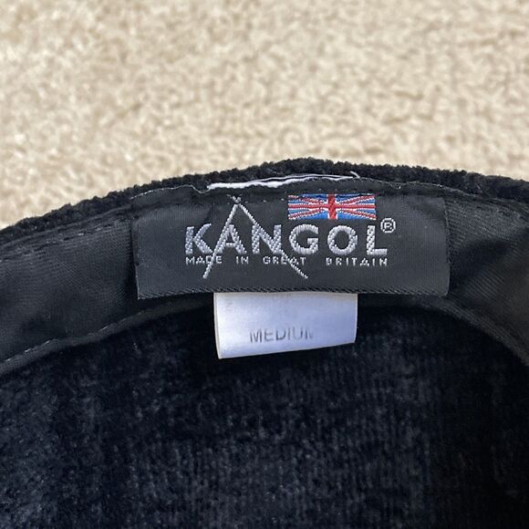 Vintage 1980’s Kangol Corduroy Cabbie Driving Newsboy Cap Black M USA - Picture 5 of 6